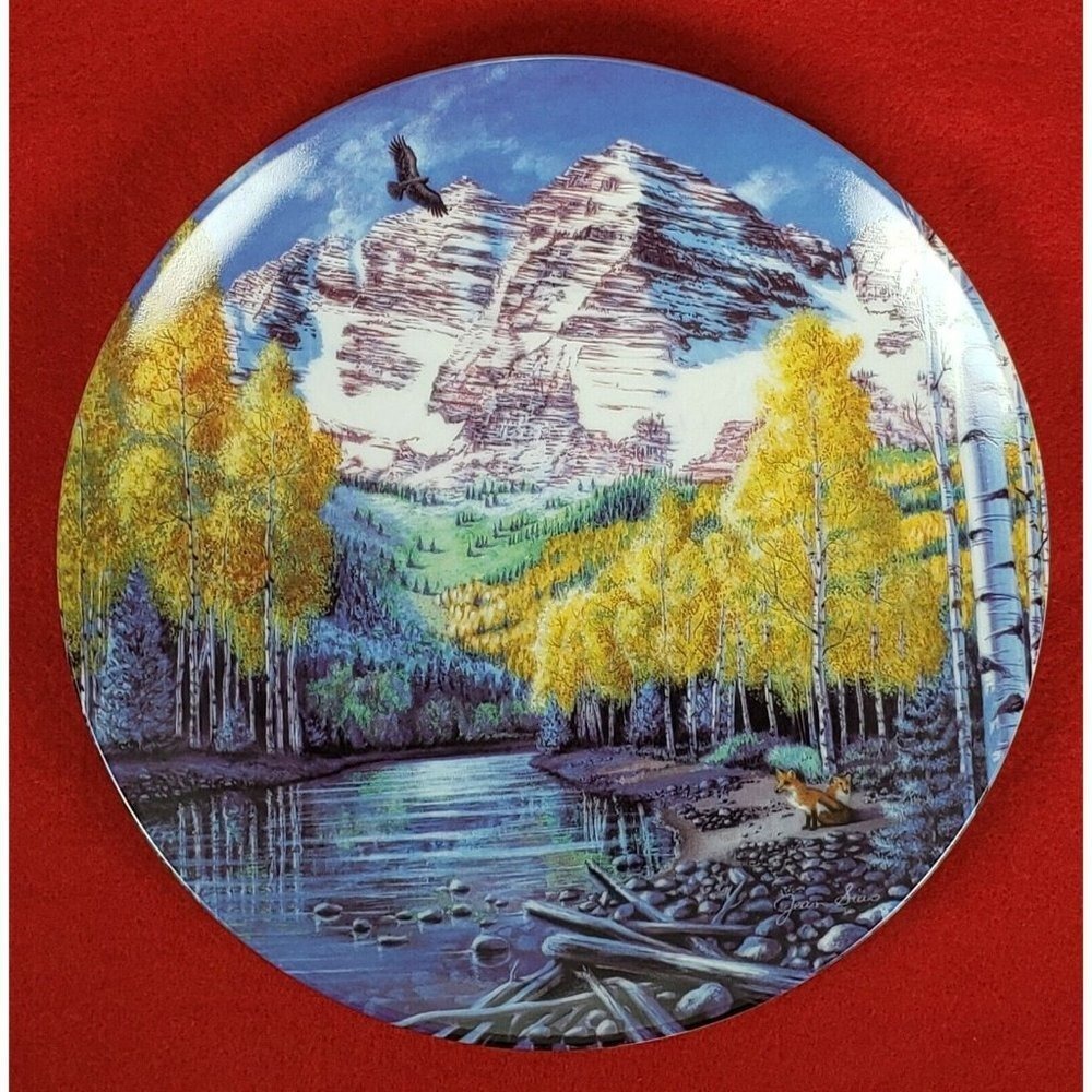 Nature's Legacy Series "Golden Majesty of the Rocky Mountains" Plate‎ MIB + COA
